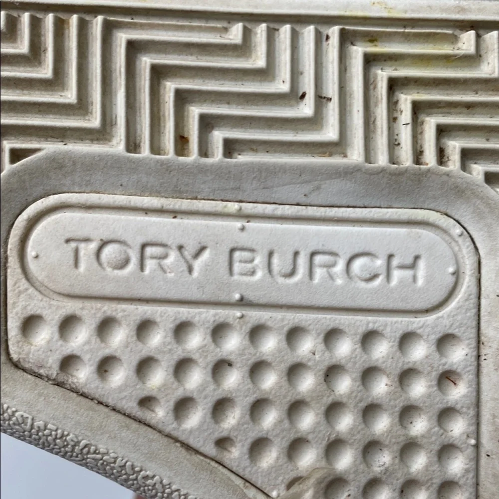 Tory Burch Howell Court Sneakers‎ Textured Velvet Mauve/Ivory Calf Leather Sz 7